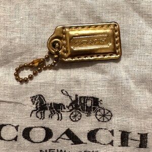 Coach Mini Gold Mirror Hang Tag/Charm - EUC
